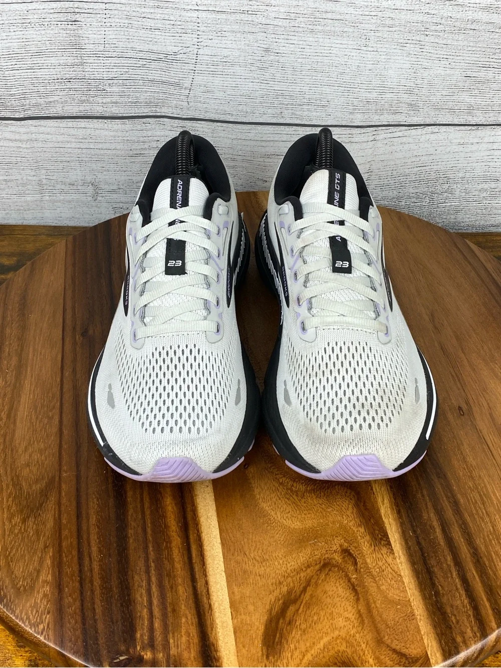 Brooks Adrenaline GTS 23 Grey Black Purple Running Shoe 1203811B039 Women Size 9